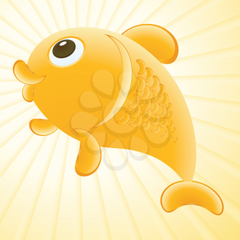 Royalty Free Clipart Image of a Gold Fish 