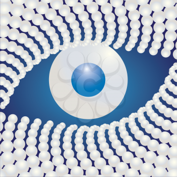Royalty Free Clipart Image of a Pearl Eye