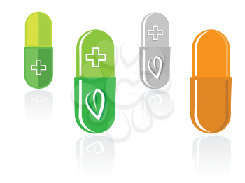 Royalty Free Clipart Image of Capsules