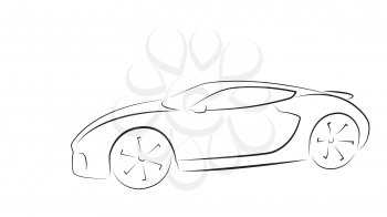Royalty Free Clipart Image of a Sport Car 