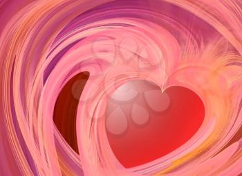Royalty Free Photo of an Abstract Image With a Symbolic Heart Painted in Different Colours