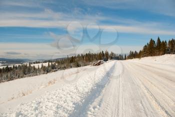 Royalty Free Photo of a Snowy Trail