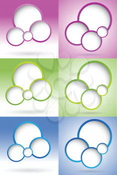 blank web design bubble set vector illustration