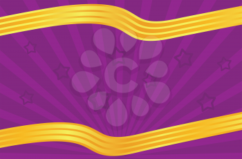 festive leaflet in purple and golden tones