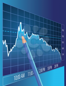 Stock market analysis. Finance concept illustration.