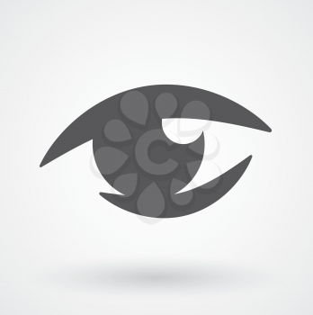 Eye icon design flat vector illustration.
