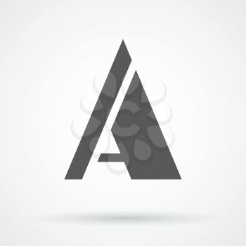 Letter A design icon template vector illustration.