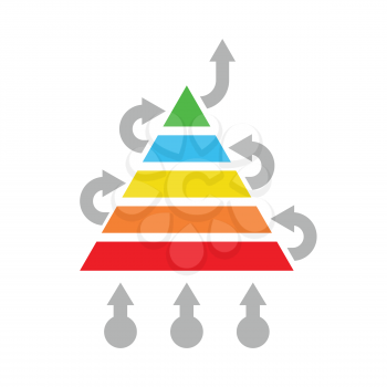 solution optimization concept abstract pyramid vector illustration