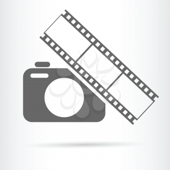 camera film strip icon vector illustration
