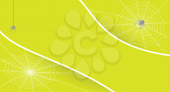 spider web green copyspace background vector illustration