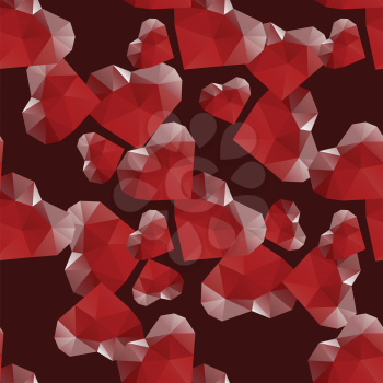 diamond heart seamless pattern abstract decorative vector design