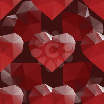 Abstract heart diamond seamless pattern vector design