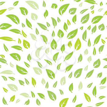 green leaves summer seamless pattern vector design background