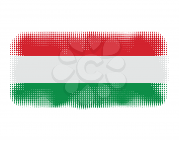 Hungary flag symbol halftone vector background illustration