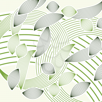 abstract green foliage summer vector background