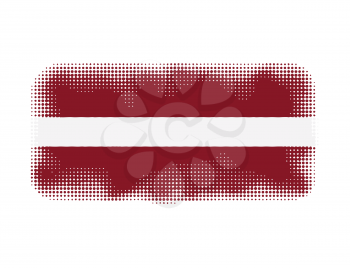 Latvia flag symbol halftone vector background illustration