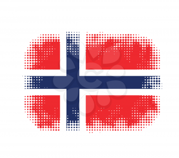 Norway flag symbol halftone vector background illustration