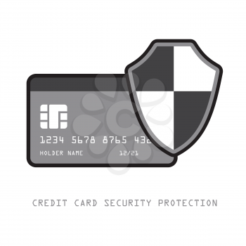 credit card security protection abstract vector illustration icon