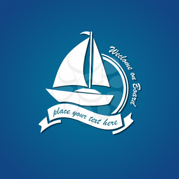yacht club logo vector symbol illustration