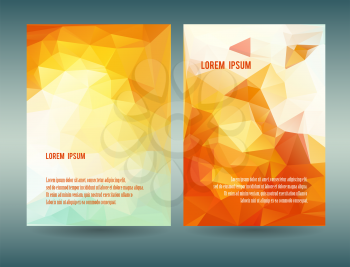 orange yellow autumn vertical banner template for flyer or invitation vector illustration