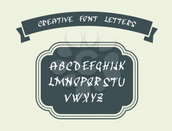 Uppercase english alphabet letters. Handwritten font character symbols. Vector illustration. Creative Letters for your design ideas.