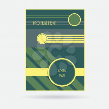 Brochure cover template. Geometric design business report layout. Vector illustration.