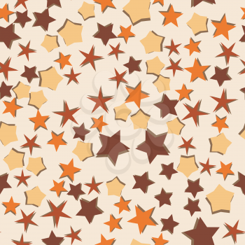 Stars seamless background. Vector pattern. Abstract decoration design.
