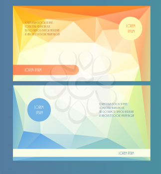 Horizontal presentation booklet template. Vector illustration. Bright orange blue pastel color brochure layout. Advertisement cover page design. 