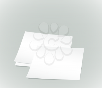 Blank white paper on desk vector illustration