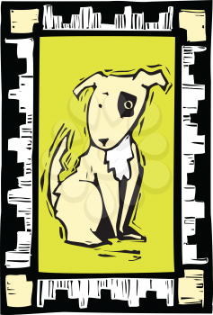 Royalty Free Clipart Image of a Picture of a Dog