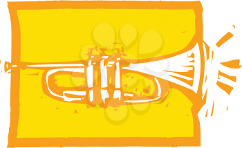 Royalty Free Clipart Image of a Trumpet