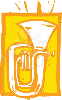 Royalty Free Clipart Image of a Tuba