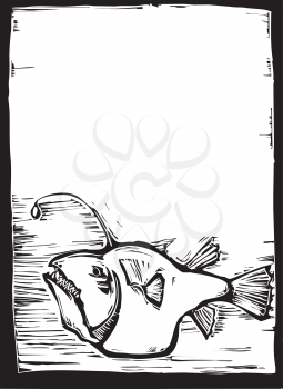 Royalty Free Clipart Image of an Angler Fish