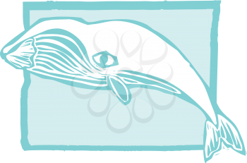 Royalty Free Clipart Image of a Bowhead Whale