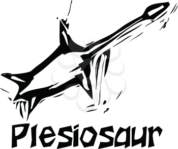 Royalty Free Clipart Image of a Plesiosaur Dinosaur