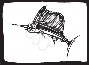 Royalty Free Clipart Image of a Swordfish