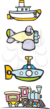 Royalty Free Clipart Image of Children Toys