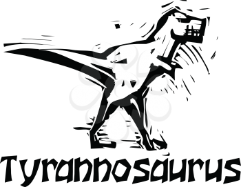 Royalty Free Clipart Image of a Tyrannosaurus Rex Dinosaur