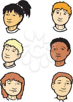 Royalty Free Clipart Image of Children's Head