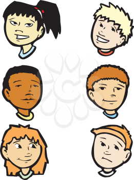 Royalty Free Clipart Image of Children's Head
