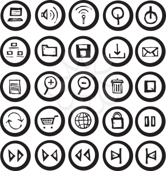 Royalty Free Clipart Image of Computer icons
