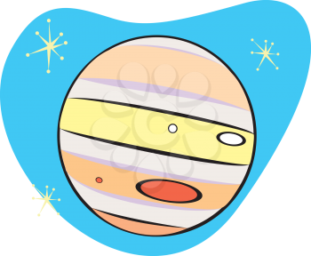 Royalty Free Clipart Image of Planet Jupiter