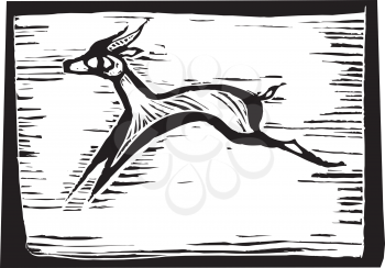 Royalty Free Clipart Image of a Gazelle 
