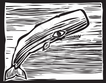 Royalty Free Clipart Image of a Sperm Whale