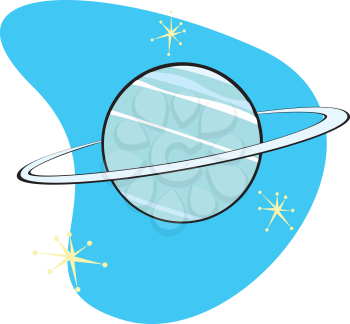 Royalty Free Clipart Image of Planet Neptune