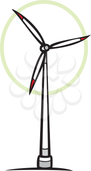 Royalty Free Clipart Image of a Windmill 