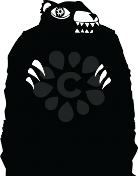 Royalty Free Clipart Image of a Black Bear