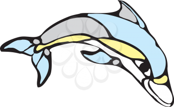 Royalty Free Clipart Image of a Dolphin