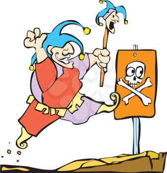 Royalty Free Clipart Image of a Fool