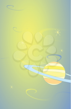 Royalty Free Clipart Image of Saturn